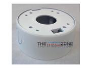 White Metal Housing Base Mount Junction Box for CCTV Security Mini Dome Cameras