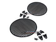 WG10A Universal Steel 10 inch Waffle Speaker Woofer Grille with Hardware pair