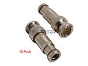 BNC Compression Type Connector for Male Coaxial Coax RG59 CCTV Cables 10 pack