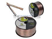 Clear 12 Gauge 2 Conductor 12 AWG Stranded 250 Feet Speaker Audio Cable Wire