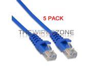 CAT5e 24 Gauge Blue 25 Feet 350Mhz UTP Patch Ethernet Network Cable Wire 5 pk