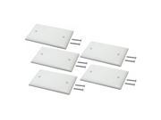 Single Gang Plastic White Electric Box Blank Face Wall Plate Cover 5 pk 1 Gang
