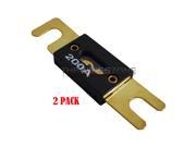 2 x High Quality Gold Plated 200 Amp 200A Car Audio ANL Fuse 2 pack