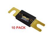 10 x High Quality Gold Plated 300 Amp 300A Car Audio ANL Fuse 10 pack