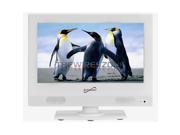 Supersonic SC 1311 White 13.3 LED Widescreen HDTV Television w HDMI In