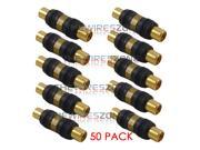 High Quality Gold Plated RCA Female to Female Barrel Connector Adapter 50 pack