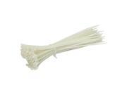 White Heavy Duty 8 Nylon Industrial Zip Tie for Cables or Wires 200 pack