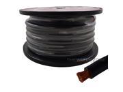 1 0 AWG Gauge 50ft 100% Copper Flexible Power Ground Wire Cable True Spec Black