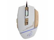 Sunsonny 007 1600DPI 5 Button USB Wired Gaming Mouse White