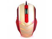 Sunsonny TM50 USB 2.0 Wired 6 Buttons 600~1000~1600 dpi LED Red Light Gaming Mouse Gold