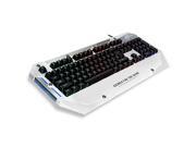 Merdia FL·ESPORTS USB Wired Rainbow Backlight Zero Axial Mechanical Gaming Keyboard White