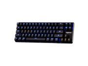 Qisan Gaming Keyboard Mechanical Backlit Wired Keyboard US Layout Black Switch 68 Keys Mini Design black