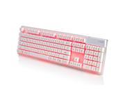 Qisan 7 LED Colors Backlight USB Wired Gaming Keyboard Crystal Art Design