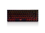 Qisan Gaming Keyboard Mechanical Wired Keyboard Black Switch Customizable Key Backlight keyboard 82 Keys Extreme Simple Design Flames Version