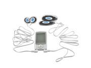Mini Electric Massager Digital Pulse Therapy Muscle Full Body Massager Silver