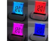 7 LED Color Changing Digital LCD Thermometer Calendar Alarm Clock