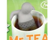 Cute Mr.Tea Infuser Silicone Tea Leaf Strainer Herbal Spice Filter Diffuser