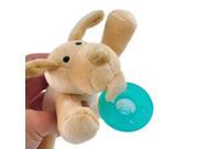 Infant Baby Newborn Silicone Pacifiers w Cuddly Plush Animal Baby Nipples