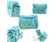 Travel Baby Diaper Nappy Bag Mummy Changing Mat Bottle Holder Handbag 4Pcs Set