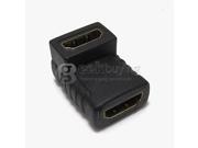 Geek Buying HDMI Extend Adapter Converter HDMI Female to HDMI Female 90 Degree for HDTV Home Theater DVD Player Black