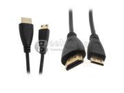 Geek Buying 1.8M Mini HDMI to HDMI cables 1.3 1.4 Version with Gold Plated Connector Black