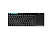 Rii K18 2.4G Wireless Multimedia Keyboard with Large Size Touchpad Air Mouse for PC Android Box Google TV Black