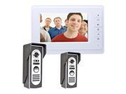 SY819M21 7 Video Door Phone Doorbell Intercom Kit 2 camera 1 monitor Night Vision