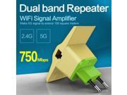Vonets VRP5G WiFi Signal Amplifier 750Mbps 2.4GHz 5GHz Dual Band 802.11AC EU PLUG