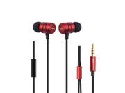 Awei Q5i In ear Earphones with Mic On cord Control 3.5mm Plug 1.2m Cable Red