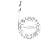 USAMS Yuet Series 8Pin Charging Cable 1 Meter Data Transfer Line Easy Storage Compatible For Apple Devices White