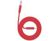 USAMS Yuet Series Micro USB Charging Cable 1 Meter Data Transfer Line Easy Storage Compatible For Android Devices Red
