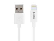 Benks MFI Certification Lightning Compatible Data Cable for iPhone 6 6S 6 Plus 6s Plus 5s 5c 5 White