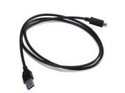 USB 3.0 Type C Male to Type A Male Data Cable 100cm for Tablet Mobile Phone Hard Disk Drive Black