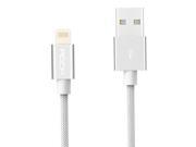 ROCK MFI Certification Lightning Compatible Cable Metal Interface For iPhone6 6S Plus 6S Plus 5S 5C 5 White