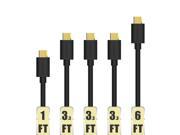 Tronsmart USB 2.0 Male to Micro USB Cable 5 Pack 0.3M 1M 1.8M