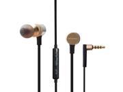 AWEI ES 20TY HiFi Music Wired Earphones with Microphone 3.5MM Plug Gold