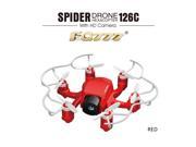 FQ777 126C MINI Spider Drone 2MP HD Camera 3D Roll One Key to Return Dual Mode 4CH 6Axis Gyro RC Hexacopter Red