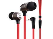 Syllable G02S In Ear Earphones HiFi Music Super Bass Stereo Headphones 3.5mm Jack Red