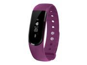 Makibes ID101 Smart Bracelet BT4.0 Heart Rate Monitor Smartband Pulse Sports Fitness Tracker for Android iOS Purple