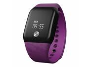 A88 Bluetooth 4.0 Smart Bracelet Blood Oxygen Heart Rate Sleep Monitor Pedometer Call Reminder for Android iOS Purple