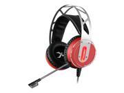 Xiberia X12 Over ear USB Gaming Headsets Noise Canceling Surrounded Sound Luminous LED Light Headphones with Mic Red