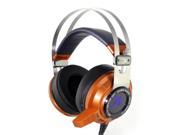Xiberia V2 Over ear Gaming Headphones LED Light Vibration Stereo Headsets PC Gamer Computer Super Bass Orange