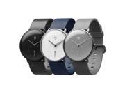 Replaceable Genuine Leather Wrist Strap For Xiaomi Mijia Smart Quartz Watch - Black