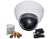 WennoW 2.8mm Wide Angle Fisheye lens 480TVL 0.1Lux Camera White 50 ft Cable 500MA Power