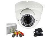 WennoW 2.8 12mm Lens Wide Angle Sony CCD CCTV White 480TVL Camera 50ft Cable 1A Power