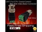 WennoW Coax CAT5 To CCTV Coaxial Camera BNC Male Video Balun Connector
