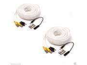 WennoW Q See 2 x 50FT BNC Male Cables w 2 Female Connectors