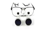 3.5X Binocular Loupes 420mm Working Distance Dental Lab Surgical Medical Glasses White