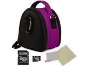 VanGoddy Purple Mini Laurel Camera Case for Digital Cameras with 16 GB SD Memory Card and Universal Screen Protector