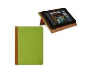 Designer Green with Tan VanGoddy Mary Portfolio Book Style Case Smart Cover for 7 inch Tablets